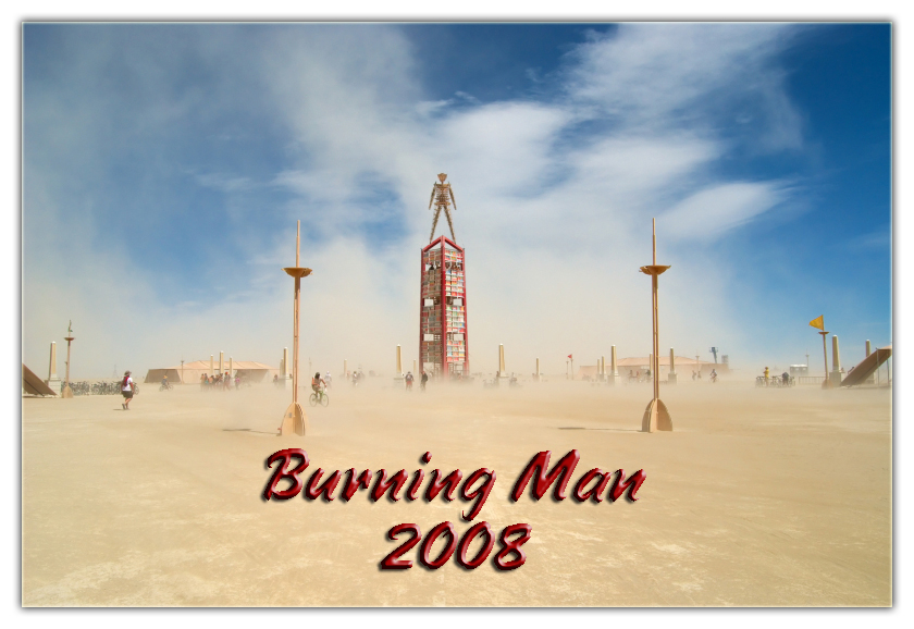 Burning Man Text Banner